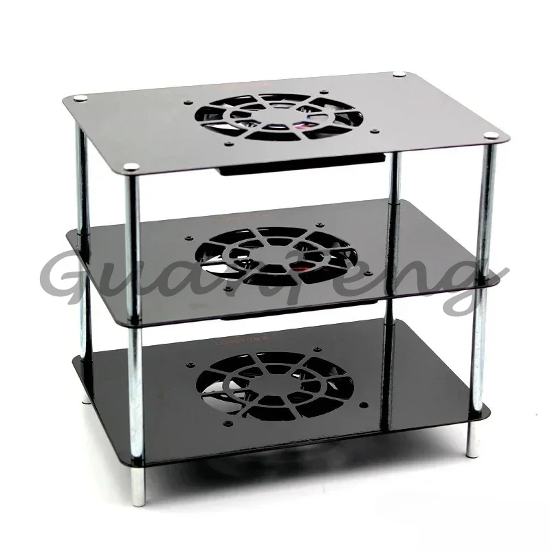 14CM Fan Cooling Bracket Metal Aluminum Plate Router Cooler Holder for Router Modem Network Equipment Heat Dissipation