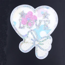 Cartoon Fluffy Sequined Rabbit Heart Cat Butterfly Icon Embroidered Applique For Clothing DIY Sew-on Patches on the stickers