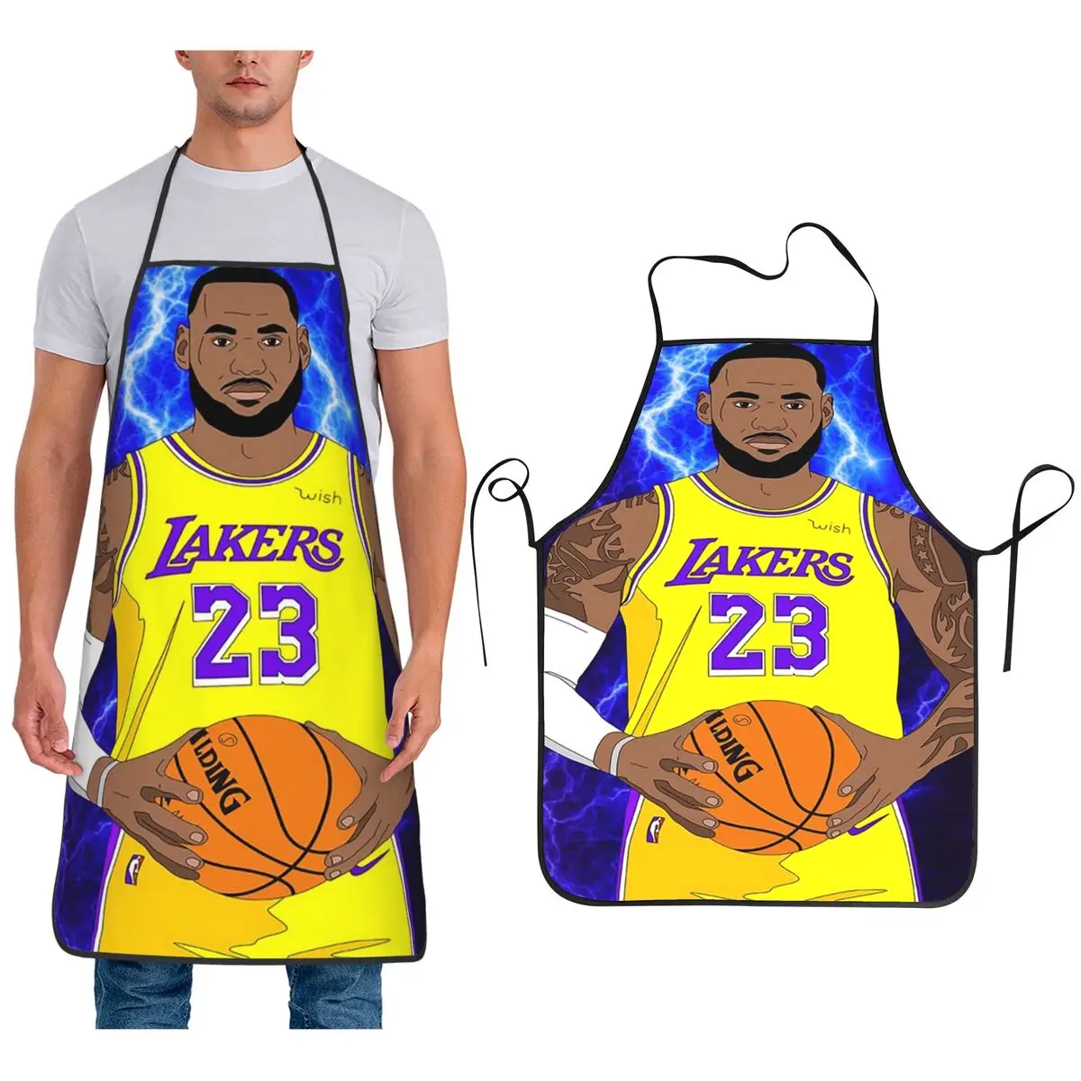 

Фартуки LeBron James для шеф-повара, приготовления пищи, выпечки, столб, водонепроницаемый нагрудник, кухонный сарафан для чистки для женщин и мужчин, садоводства
