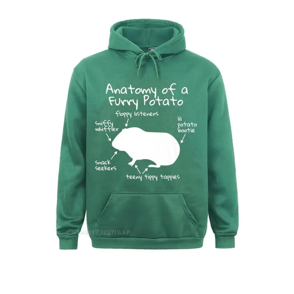 Anatomy Of A Furry Potato Funny Guinea Pig Gift Premium Hoodie Preppy Style Sweatshirts Company Men Hoodies Customized Clothes