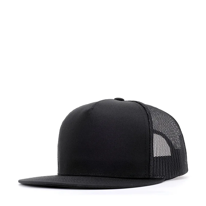 2023 New Flat Rim Hip Hop Hat Net Hat Fashion Outdoor Shade Flat Brim Hat Men\'s and Women\'s Breathable Baseball Cap