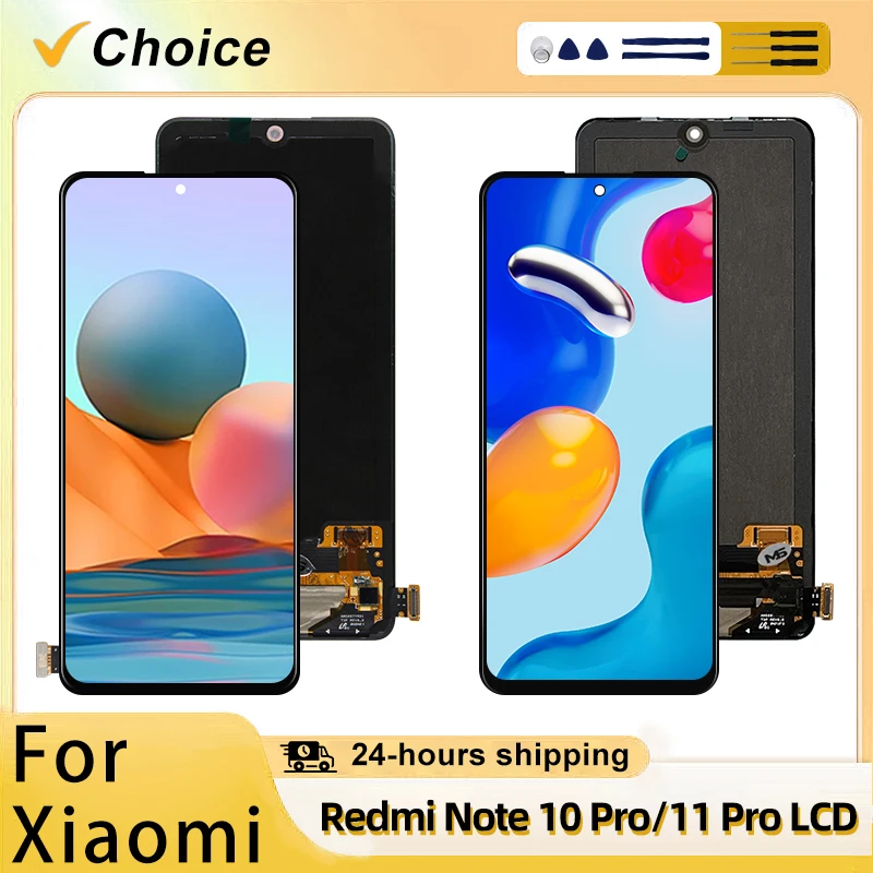 New OLED Display For Xiaomi Redmi Note 10 Pro LCD Display Touch Screen Digitizer For Redmi Note 11 Pro LCD Display Replacement