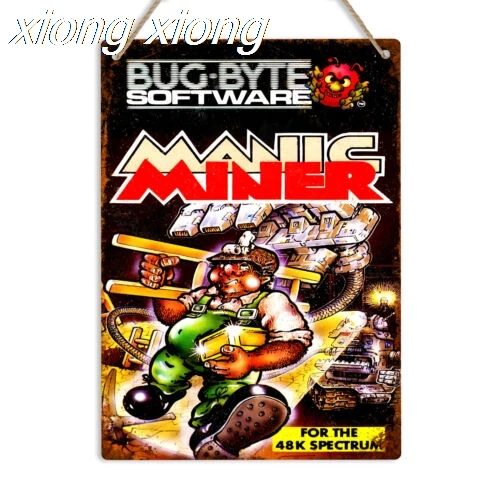 Manic Miner 48K Spectrum Retro Metal Wall Sign Vintage Game Art Gift