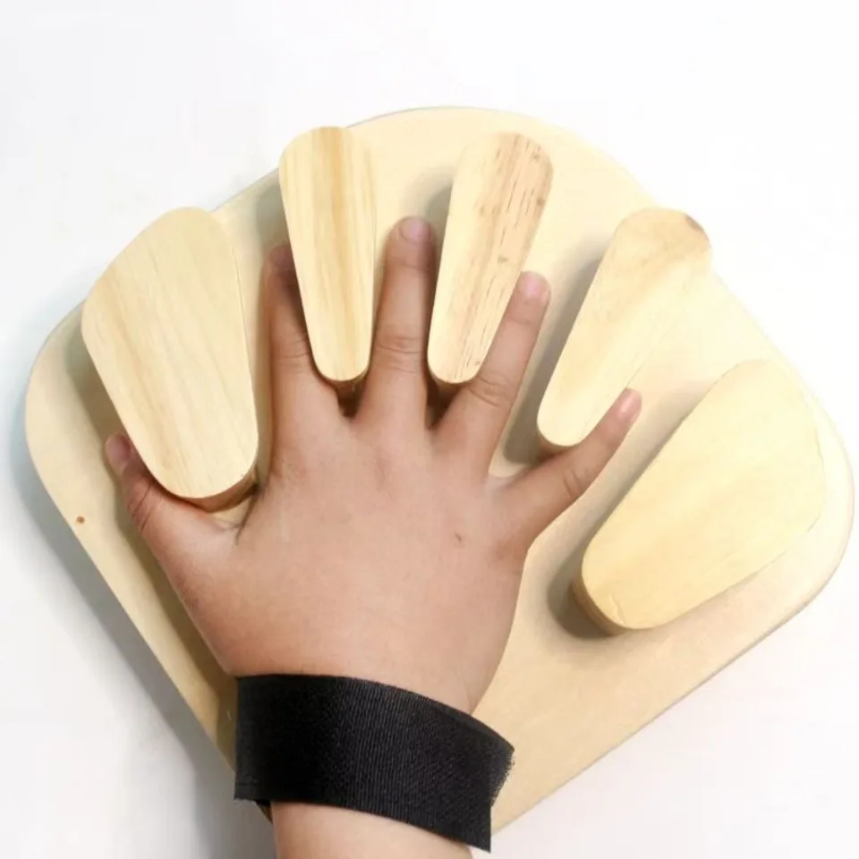 Wooden Left Right Hand  Board Stroke Splint Training Supports Wrist Fingers Separate Plate Finger Straightener fast