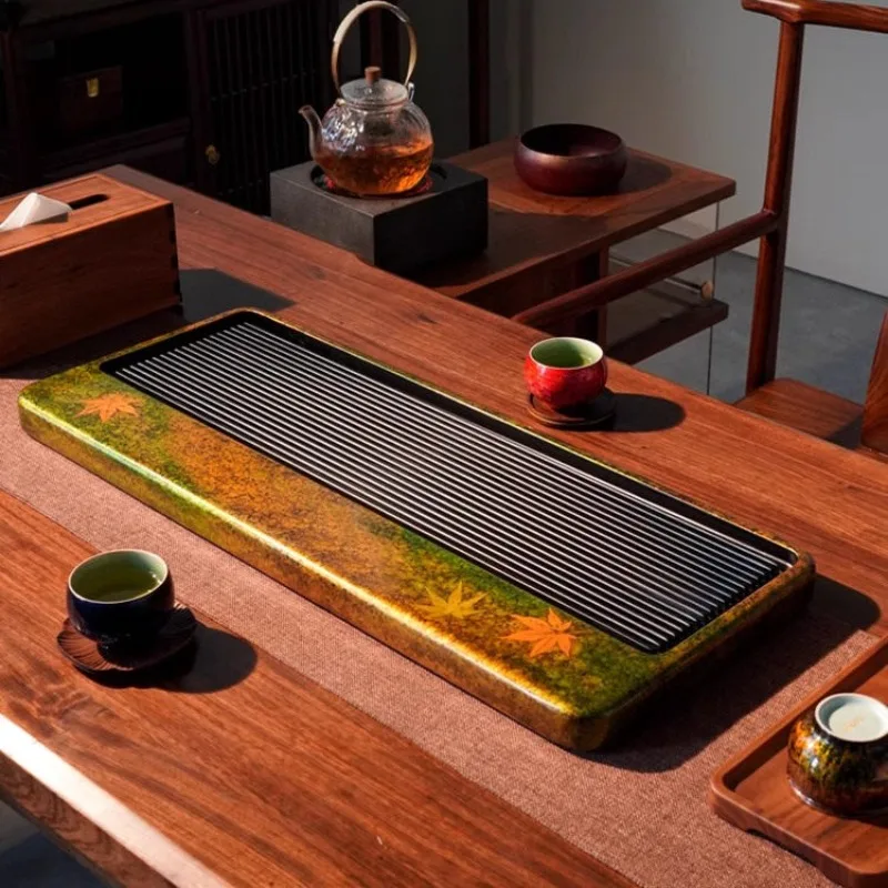 

Drip Drainage Tea Tray Wooden Living Room Wood Plates For Food Ceremony Tea Tray Plate Coasters Bandeja Madera Home Products