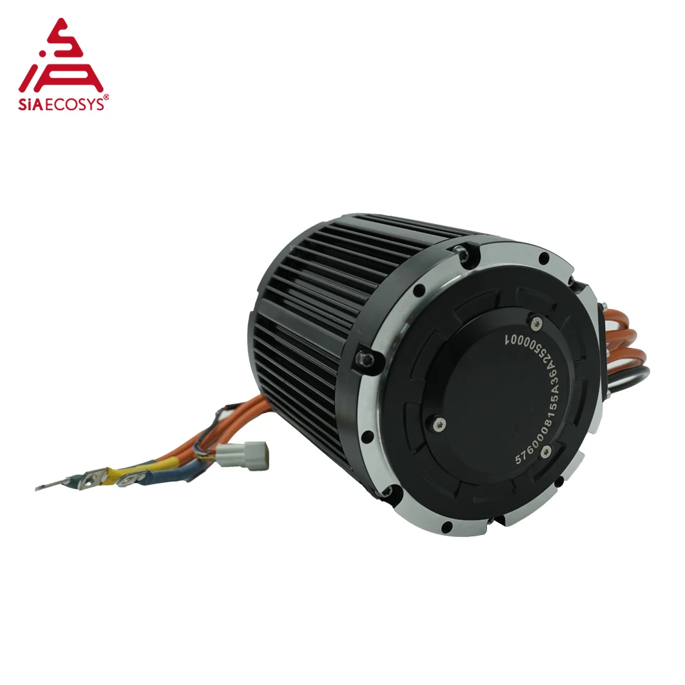 QS MOTOR High Efficiency D155A 36H 5000W Mid Drive Motor 72V 15000W Peak Power 45Nm Torque 6000RPM IP67 Hairpin E-Scooter Motor