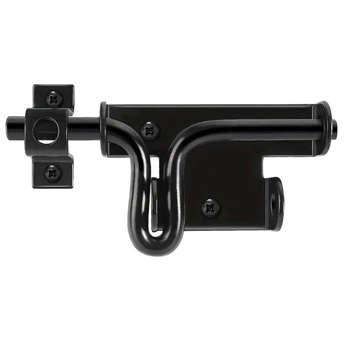 2026 Trend Heavy-Duty Black Stainless Steel Security Door Lock with Keyhole for Wooden Fences Barns and Sheds Fence Locking