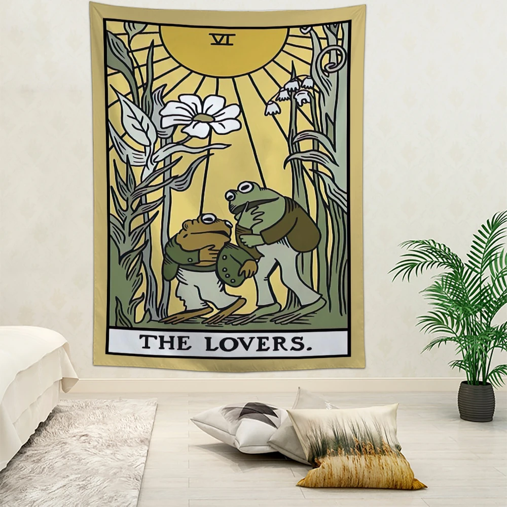 1pc 75x100cm Tarot Tapestry,Aesthetic Tapestries Botanical Hippie Tapestry,Wall Hanging For Living Room Bedroom Dorm Room Decor