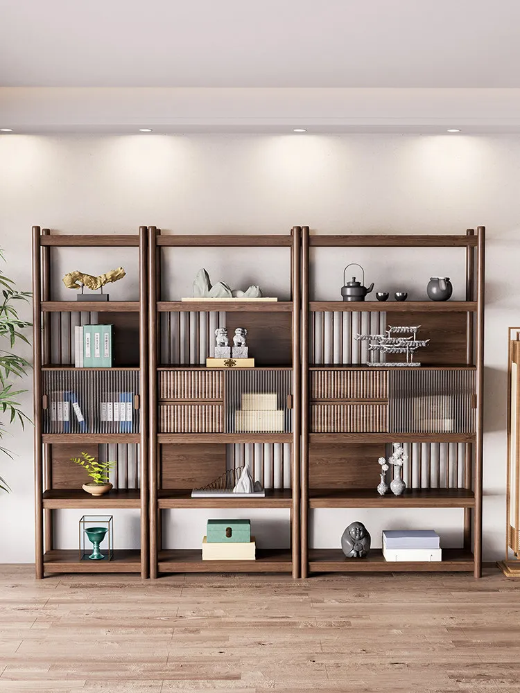CX Solid Wood Bogu Rack Display Cabinet Modern Simple Tea New Chinese Office Duobao Pavilion Shelf