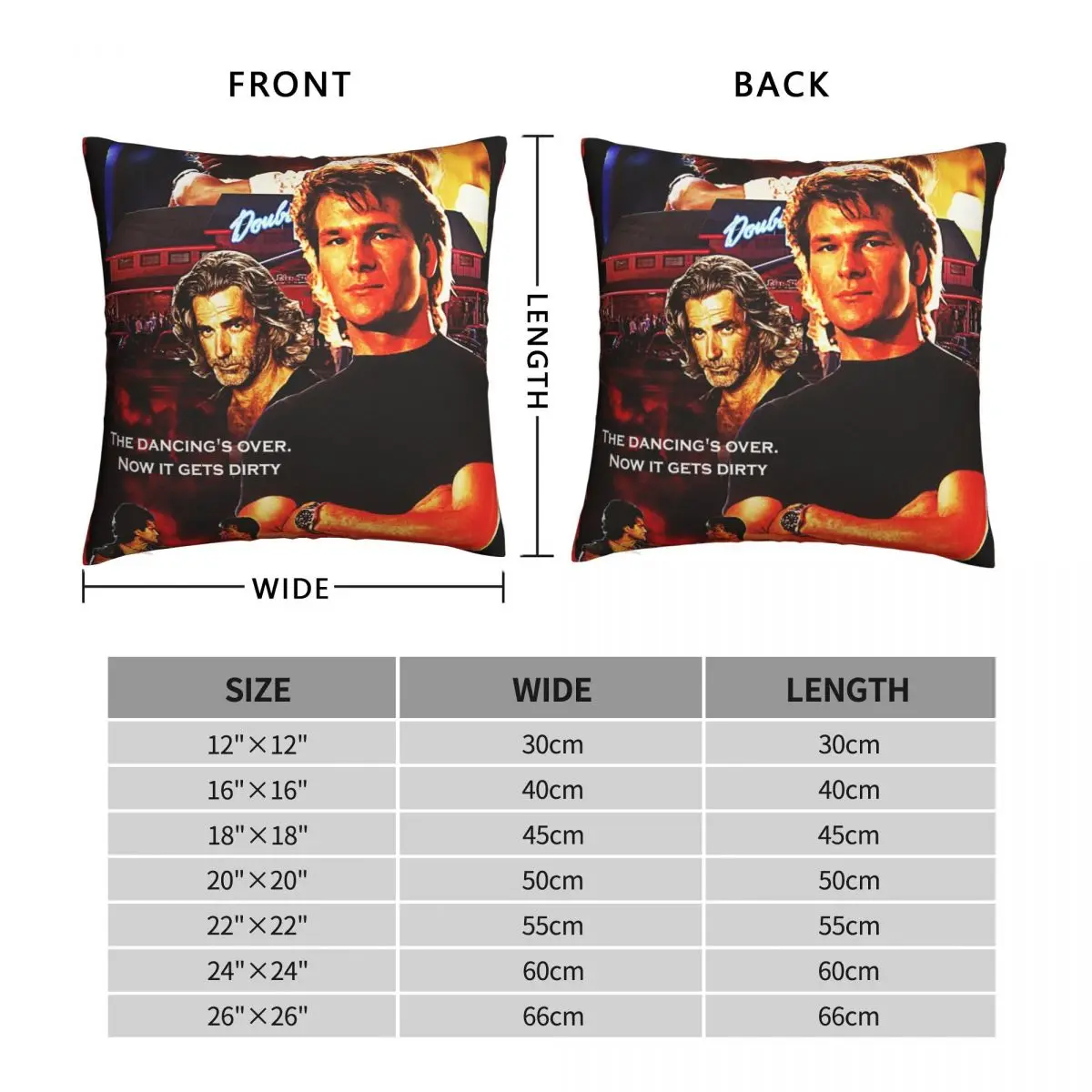 Patrick Swayze Road House Pillowcase Polyester Linen Velvet Pattern Zip Decorative Sofa Cushion Cover