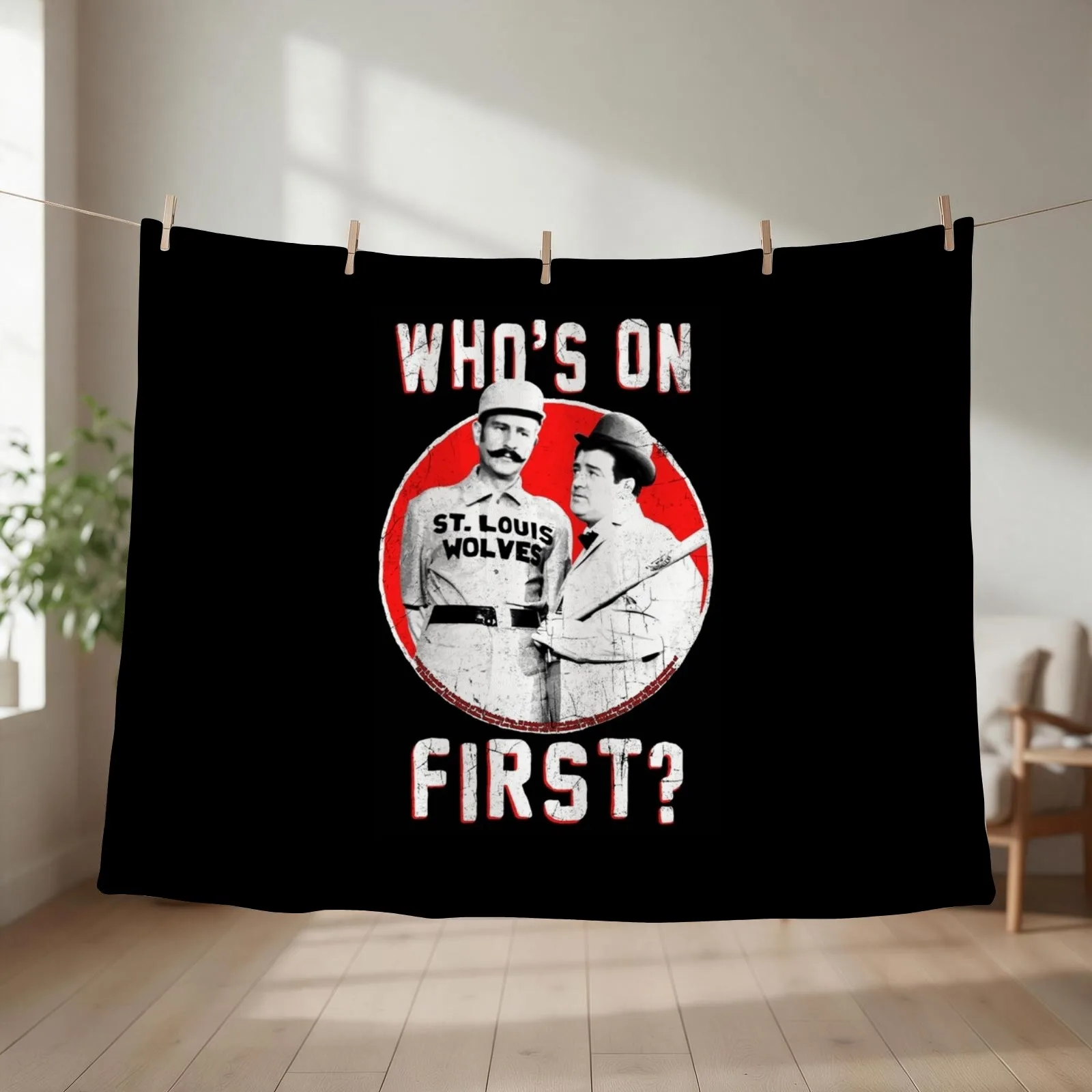 ABBOTT AND COSTELLO FIRST Throw Blanket couch cozy soft plush fuzzy picnic outdoor blanket
