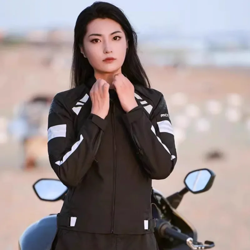 حامي Chaqueta النحيف للنساء مقاوم للرياح فيستي موتو لمنع السقوط Jaqueta Motociclista عاكس مقاوم للبرد لمدة 4 فصول