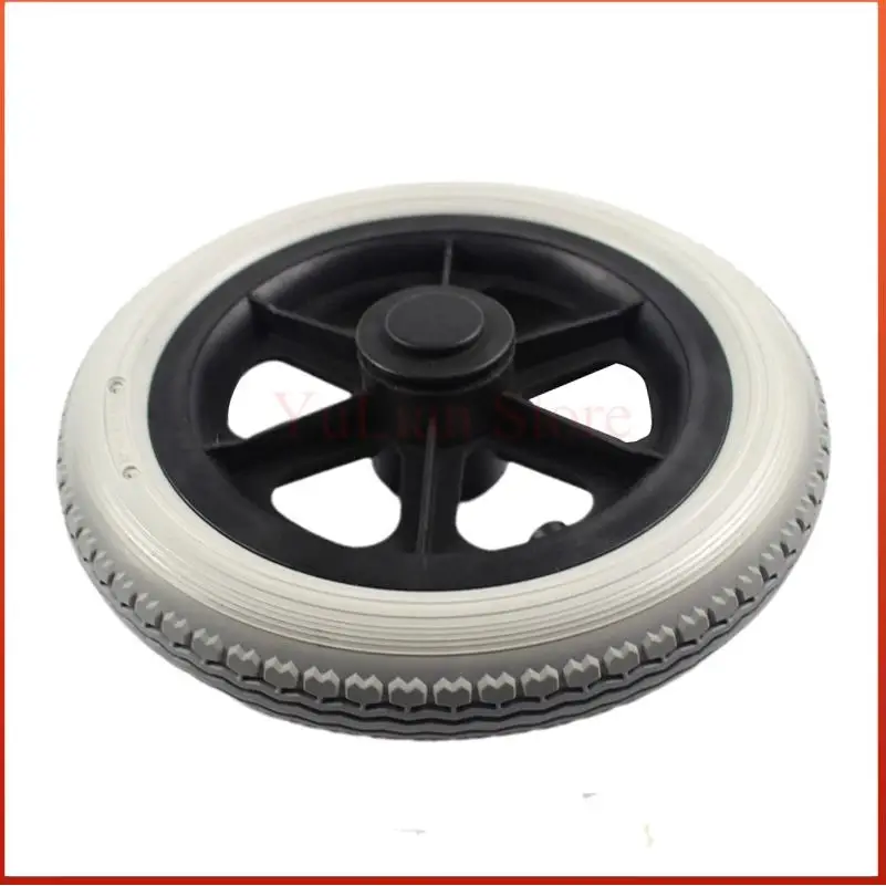 12 Inch PU Wheel Professional Wheelchair Rear Caster Replacement Part Tool 12 1/2x2 1/4 Solid Non Pneumatic Tire Wheel Hot