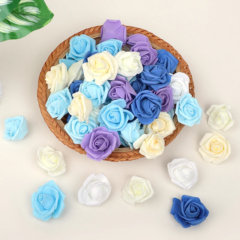 20/50 Stücke 5 cm Schaum Rose Kopf Künstliche Teddybär Rosen Blume Handgemachte DIY Geschenk Dekoration Hochzeit Party Weihnachten wohnkultur – Detail 4