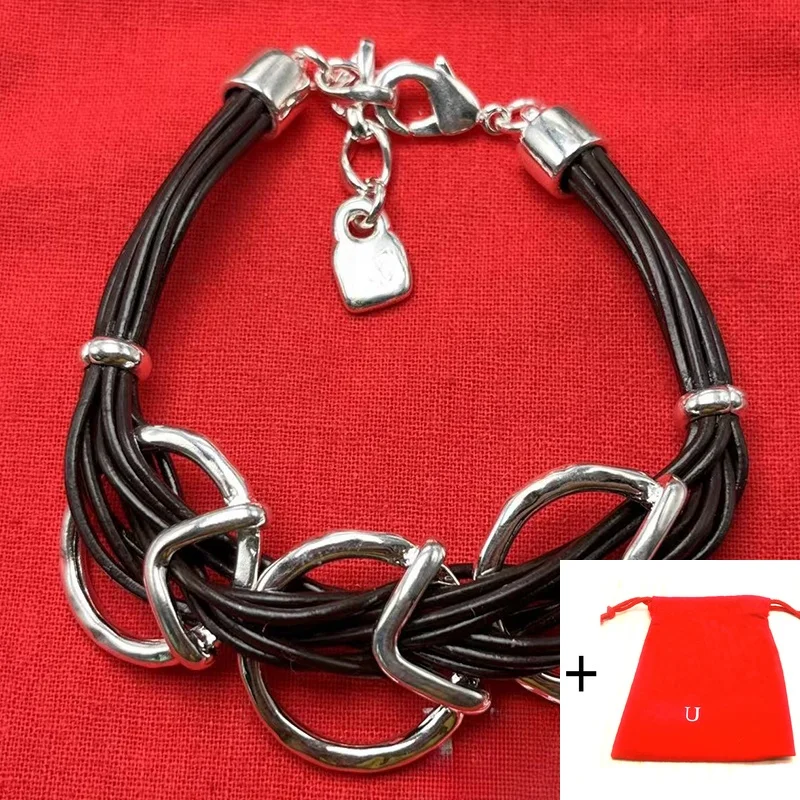 

New Popular Styles in Europe and America, High-quality Leather Rope Bracelets, Women's Jewelry Romantic Gift Bags
