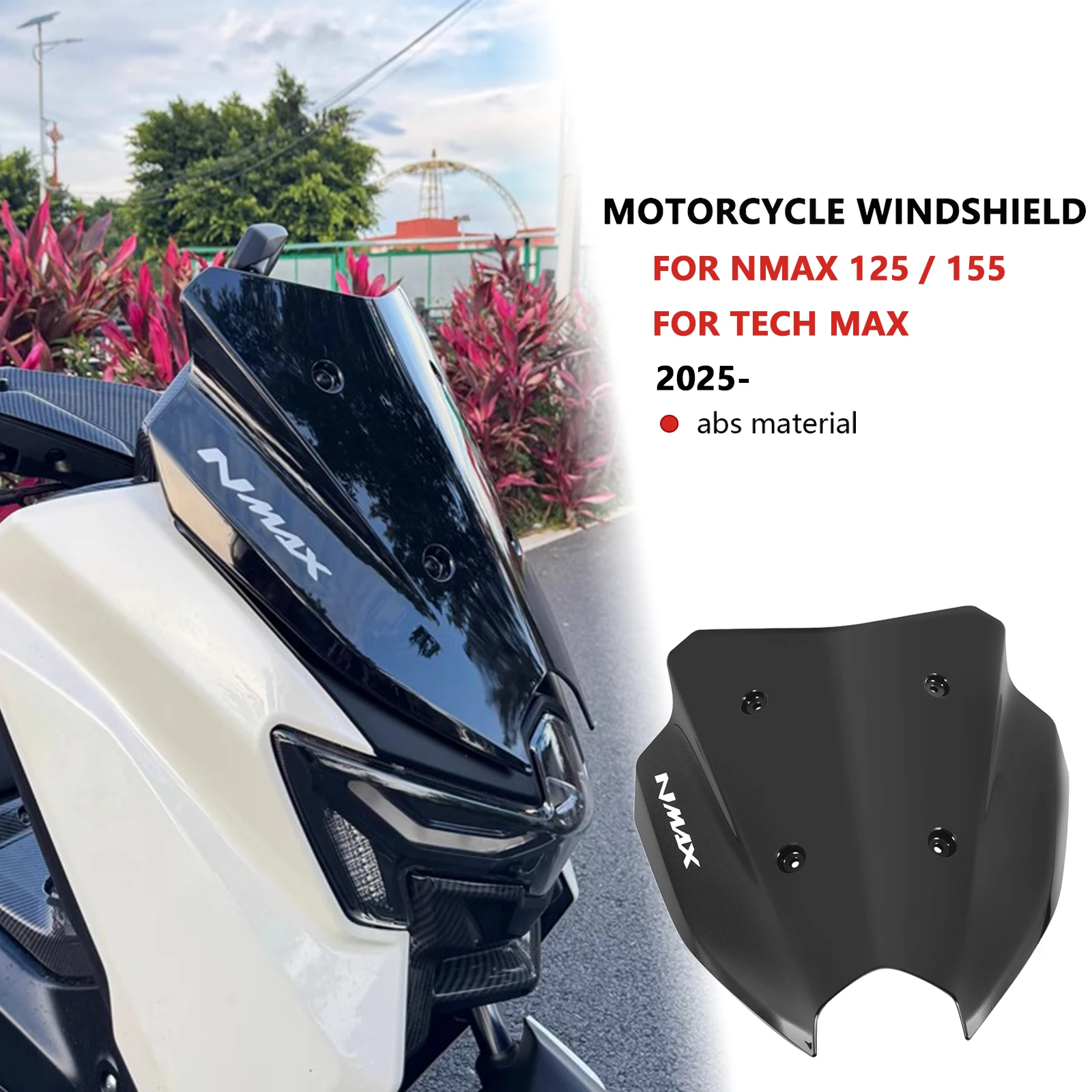 

For NMAX 125 NMAX 155 TECH MAX 2025 Motorcycle Accessories New Motorcycle Windshield Windshield Protective Cover Deflector