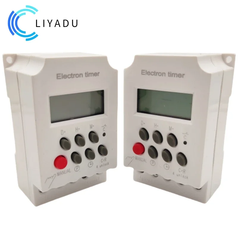 KG316T 220/12/110/24v 25A 10A Second Setting  Digital  Timer Switch Daily 7 Days Weekly Programmable time With power saving mode