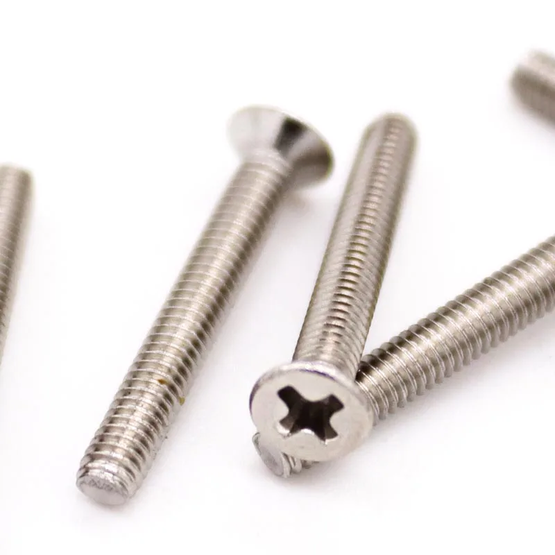 

10pcs UNC 1/4-20 US Coarse Thread 304 A2-70 Stainless Steel Cross Recess Phillips Flat Countersunk Head Screw Bolt