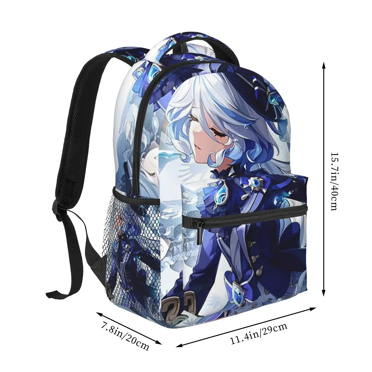 Furina Genshin Impact Game Backpack Hot Sale Daypack Large Capacity Boys Girls BookBag School Bag Shoulder Bags for Men Women