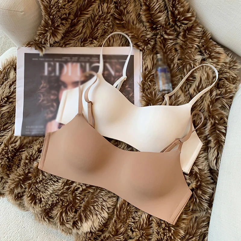 

Teenagers Underwear Girls Simple Basic Solid One Piece Seamless Bras Adolescent Soft Skin-Friendly Breathable Bra Training Bras