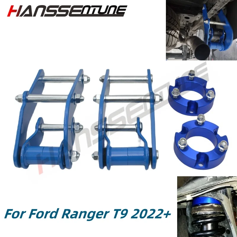 

HANSSENTUNE 4x4 Suspension Spring Extend 2" Double G-Shackle Anti Shock Shackes For Ford Ranger T9 2022++