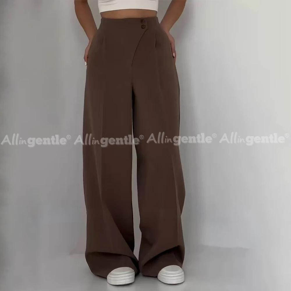 Pantalon femme élégant bureau coupe ample pantalon tenue décontracté jambe large pantalon confortable pantalon femme personnaliser