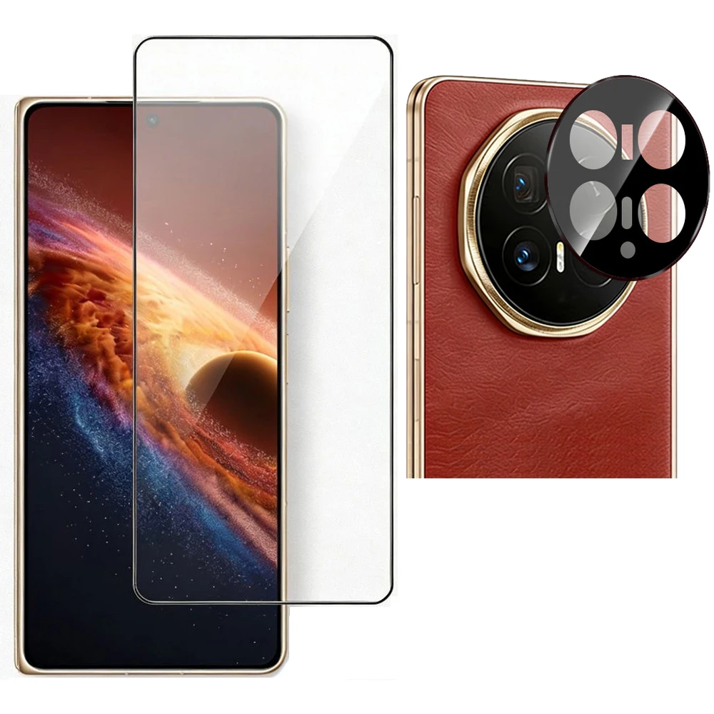 2.5D 9H gehärtetes Glas Displayschutzfolie Kameraobjektivfolie für Honor Magic V6 PNM-AN