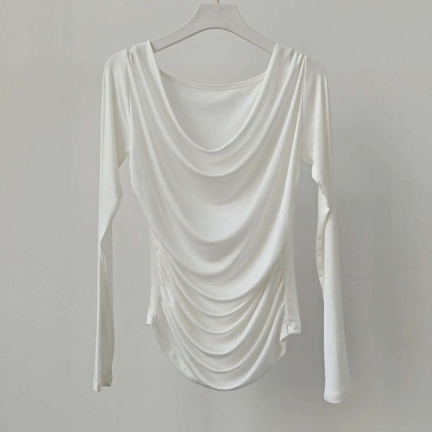 Yoga-Kleidung, langärmlige Oberteile, Damen-Sport-T-Shirts, tailliert, atmungsaktiv, für Pilates, Training, Fitness, Laufoberteile – Detail 8