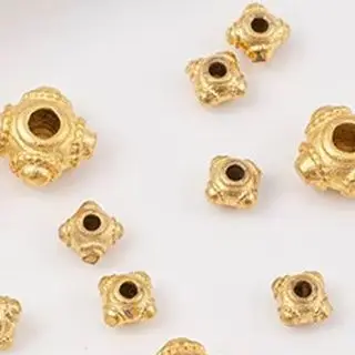 

Handcrafted Sand Gold Dragonfly Eye Four-corner Separated Beads DIY Bracelet Jewelry Scattered Beads Accessories for Crafting