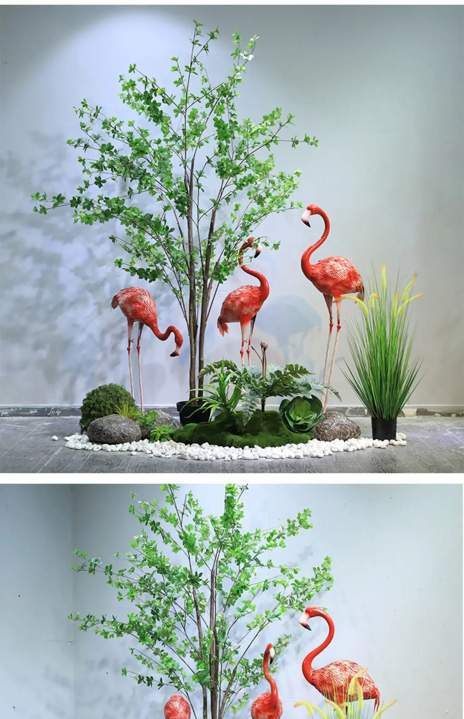 Large Plant Landscape Decoration Corner Window Hotel Restaurant Floral Landscape