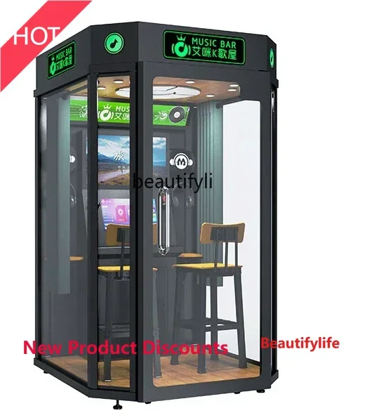 A76  Reading Pavilion Karaoke Machine Singing Room Family KTV Soundproof Room Singing Bar KTV Room Mobile Mini Karaoke