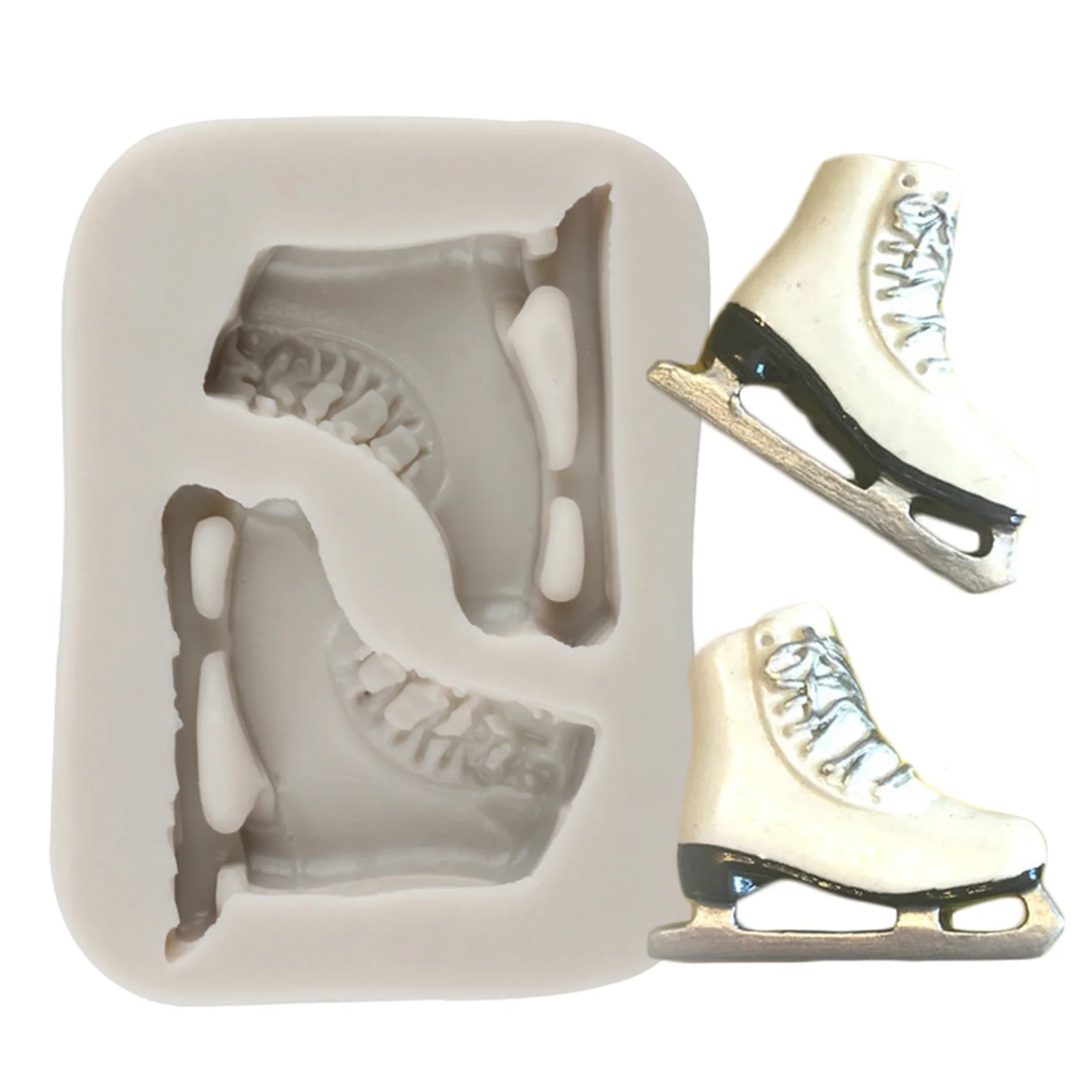 Wide Ice Skates Silicone Molds DIY Shoes Cake Fondant Mold DIY Cake Decorating Tools Candy Resin Clay Chocolate Gumpaste Moulds