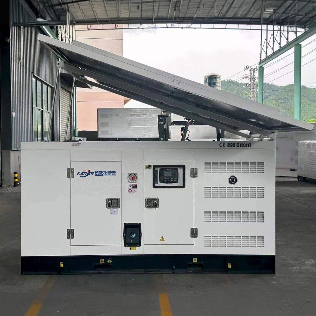 50/60Hz 10/15/18/20/25/30/40/50kW Solar Power Electric Start Silent Diesel Generators With All Copper Alternator ATS Low Noise