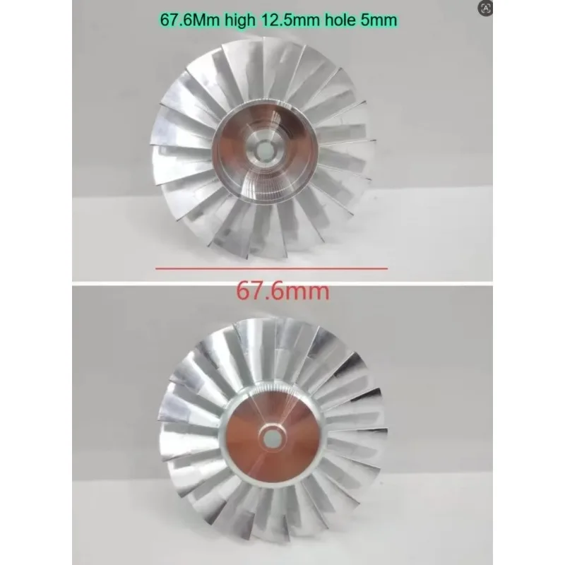 Bürstenloser Motor Wind 67,6mm Turbinenflügel Hochgeschwindigkeitsflügel DIY Hochleistungslüfter Zhongli Motor