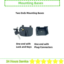 Battery Base Plug Connector Mounting Base Mount Plate with Lock Keys for Dengfu E10 E22 E23 Battery Base Mount Tray Lock Keys