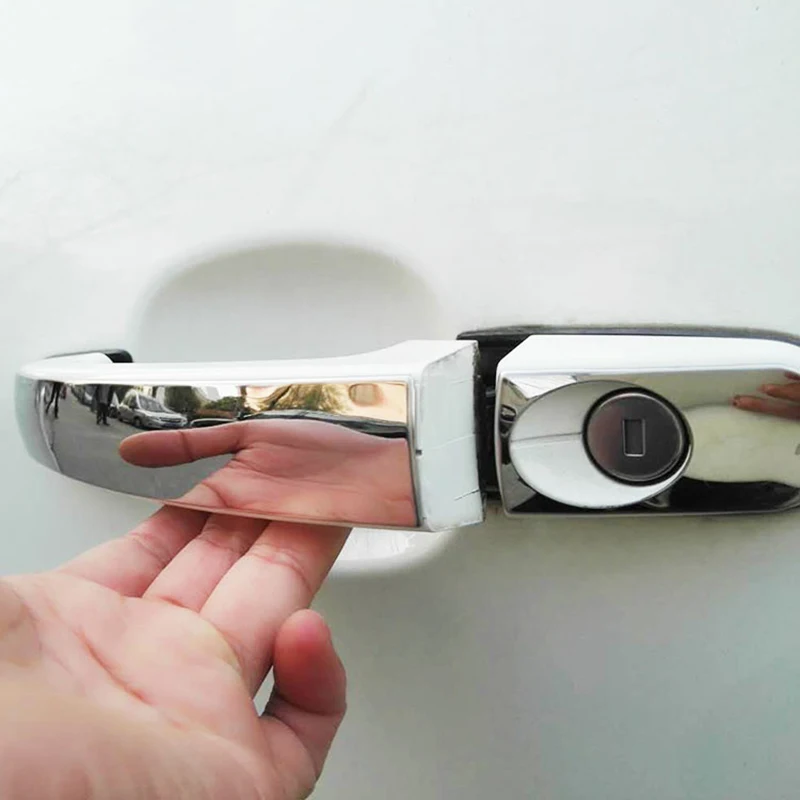 FIT FOR FORD FOCUS KUGA ESCAPE C-MAX CHROME STAINLESS DOOR HANDLE COVER TRIM MOLDING OVERLAY GARNISH CAP BEZEL STYLING PROTECTOR