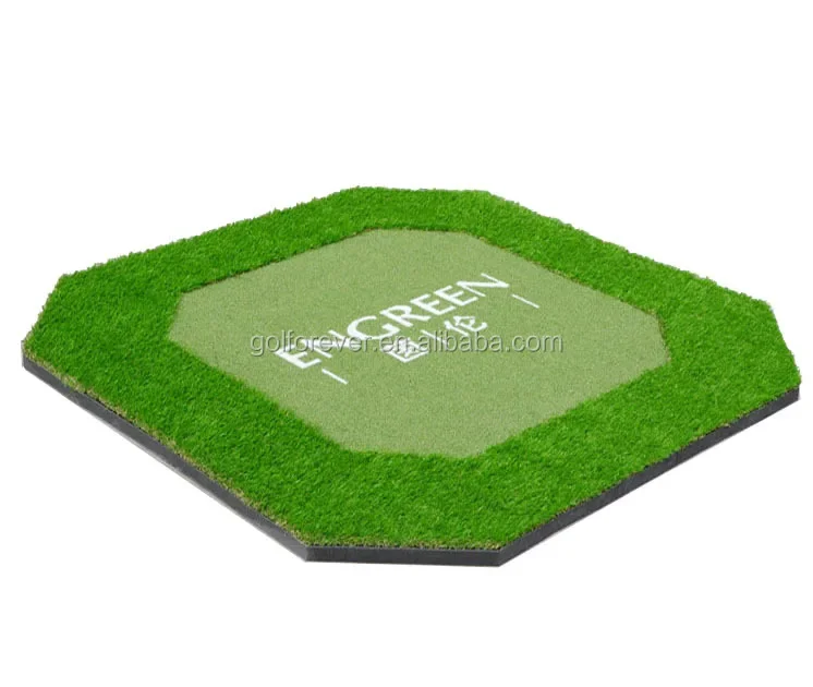 3D Octagon golf practice mat with slope outdoor driving mat indoor swing training mat