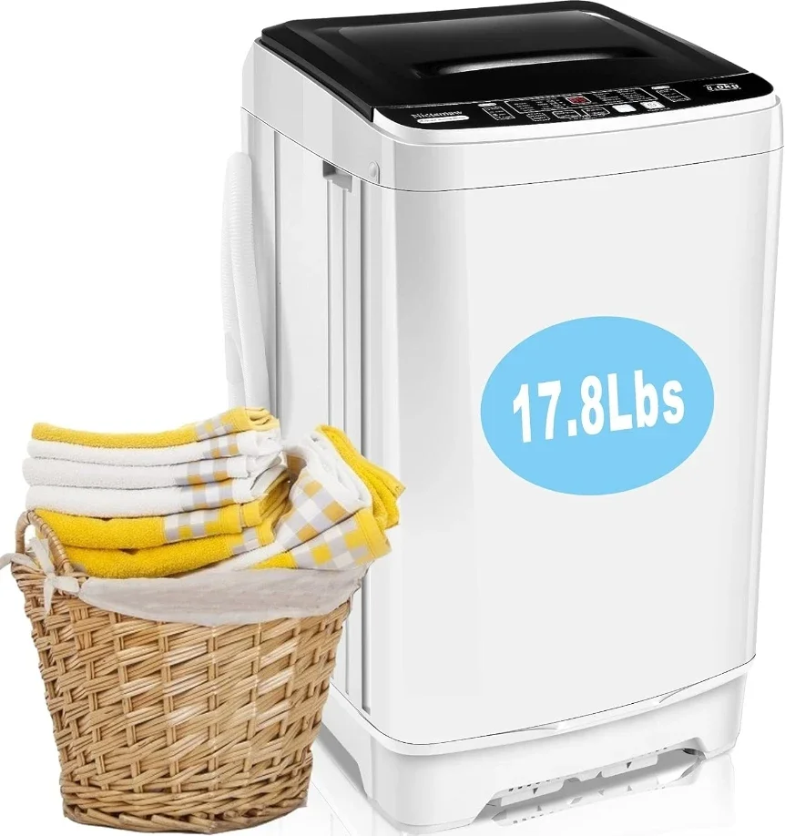 

17.8Lbs Portable Washing Machine, 2.3 Cu.ft Washer and Dryer Combo, 10 Programs 8 Water Level Compact Laundry Washer