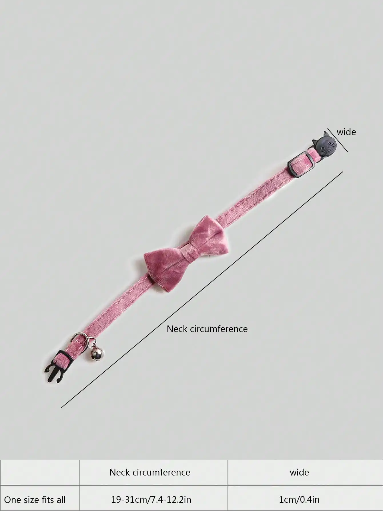 1 Adjustable Suede Bow Collar