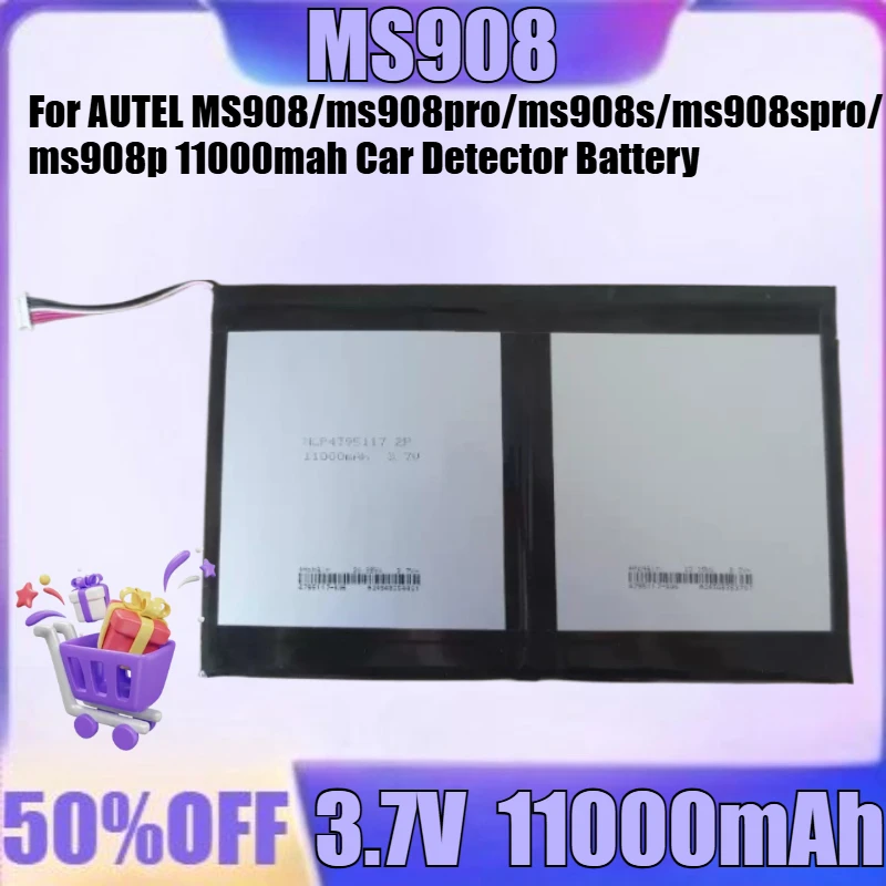 New MS908 3.7V 11000mAh High Quality Battery for AUTEL MS908/ms908pro/ms908s/ms908spro/ms908p 11000mah Car Detector Battery