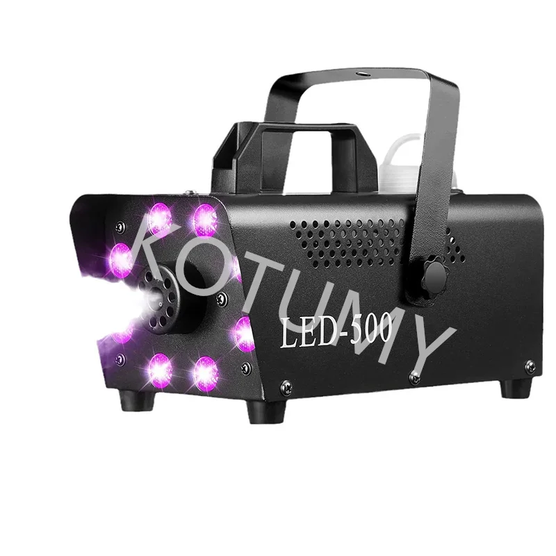 Color Adjustable Led Rainbow 500W Smoke Machine Halloween Haunted House Atmosphere Private Room Stage Lighting