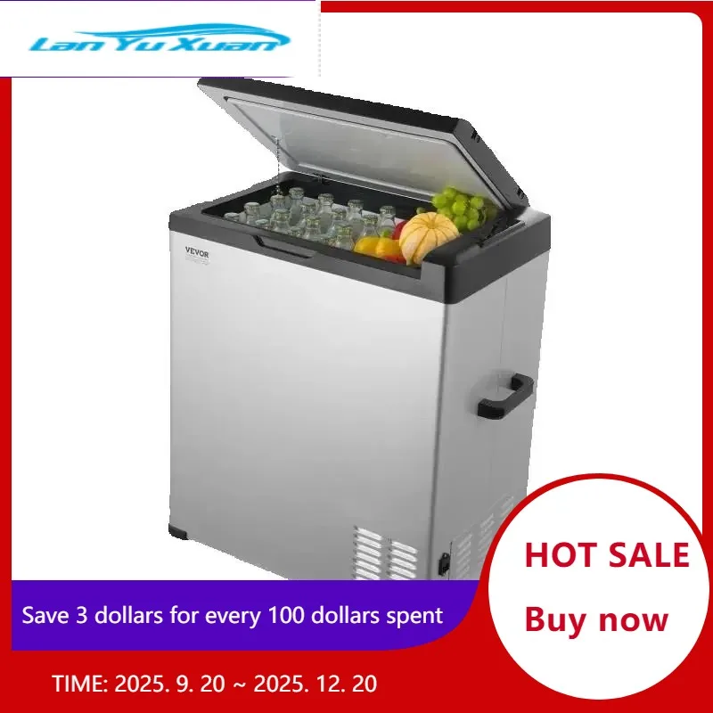 

SucceBuy Car Refrigerator 12Volt 70L Single -4℉-68℉ Adjustable Range 12/24V DC and 100-240V AC Compressor for Outdoor Camping RV