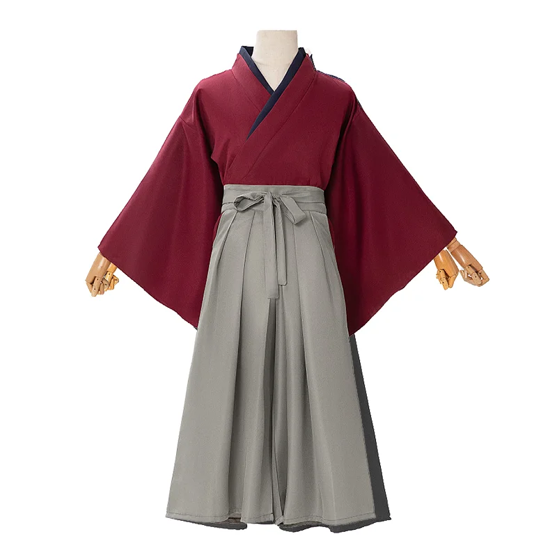 Anime Rurouni Kenshin Himura Kenshin Cosplay Adult Unisex Costume Samurai Uniform Kendo Kimono Full Set Accessories Outfits