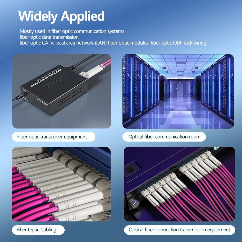 HOOLNX OM4 LC To LC UPC Multimode Duplex 40Gbps Optical Patch Cable, 2.0mm Diameter, LSZH Material, Custom Lengths 1-100M