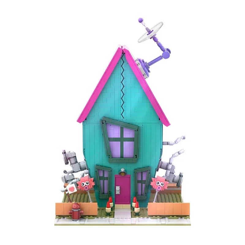 

MOC Anime Invadered Zim's Eccentric House Ideas Set Building Blocks City Architecture Colorful Castle Bricks Toys Gifts