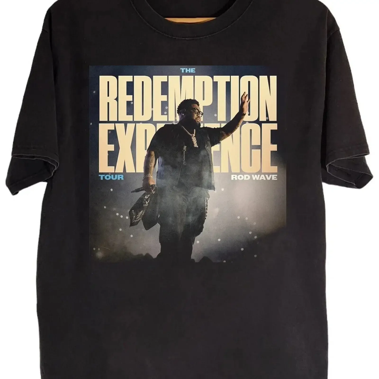 Nouveau t-shirt unisexe Rod Wave The Redemption Experience Tour 2026, vintage, lavé, respirant, extensible et confortable