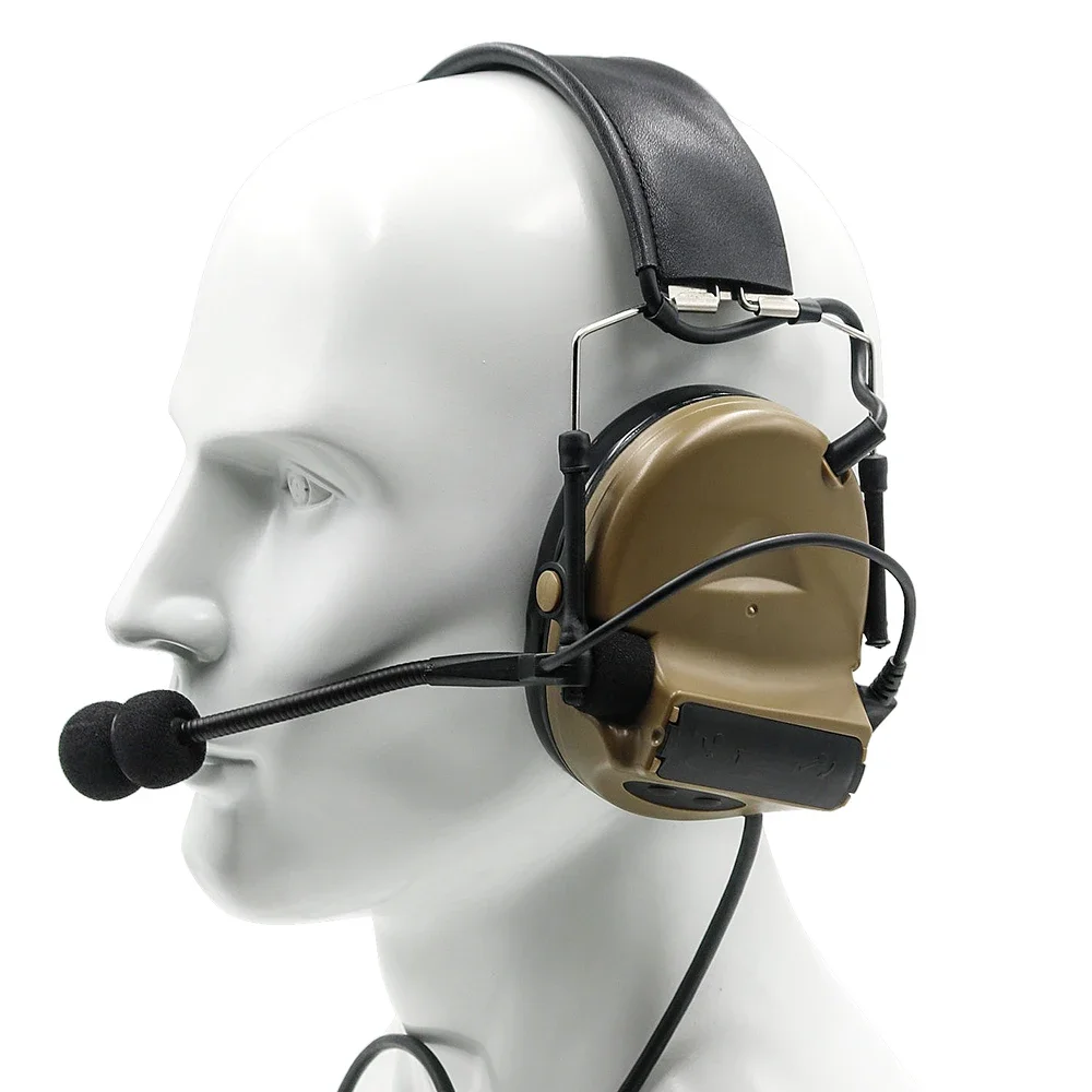 Tactical Electronic Shooting Noise Reduction PELTO COMTA II Headset Hearing Protection Protective Earmuffs Comta ii Headset DE