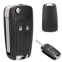 2 Buttons Flip Folding Remote Key CaseReplace Key Remote Case Shell Fob For Chevrolet For Cruze 2010-2013 Orlando Car Supplies