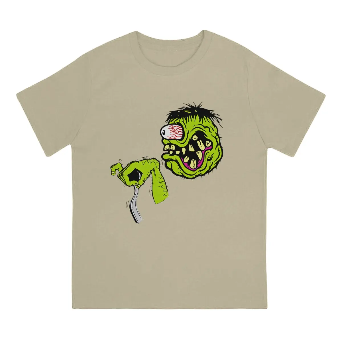 Rat Fink RF Cartoon Uni Monster Shift Cotton T Shirt Harajuku Gothic Men's Tshirt O-Neck Short Sleeve