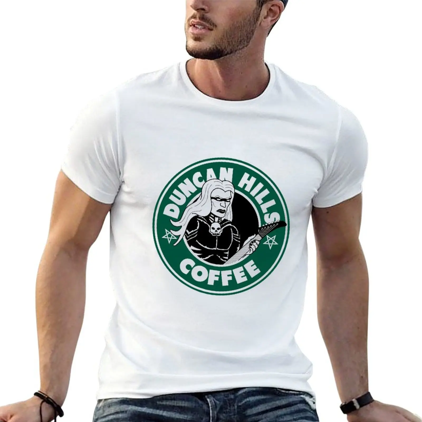 

Duncan Hills Coffee - Skwisgaar T-Shirt man t shirt graphic anime t shirts oversize graphic t shirts for man T-shirt